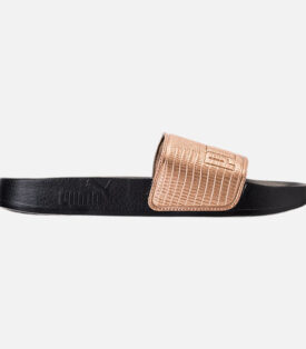 WOMEN'S PUMA LEADCAT LEATHER SLIDE SANDALS