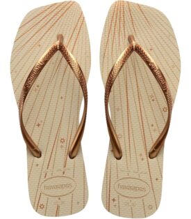 Slim Square Fireworks Flip-Flops